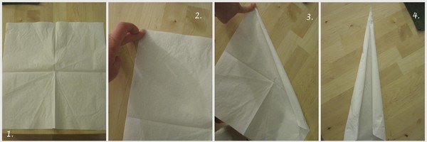 Folding a napkin