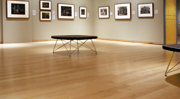 Hardwood flooring in a Gallery